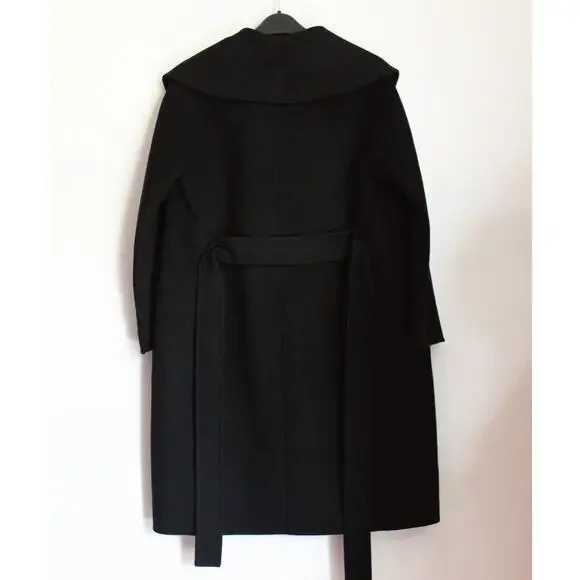 'S Max Mara belted virgin-wool coat, Black, Size 0 - Picture 4 of 10